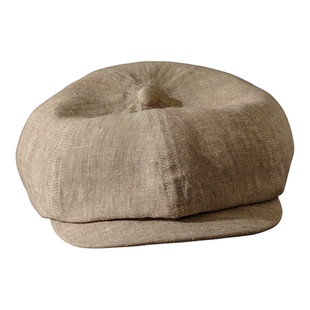 小野商 复古老钱风汉麻八角帽英伦风报童帽春夏季鸭舌帽男女通用