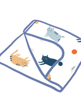 夏被法兰绒宿舍猫白色单人休闲毯