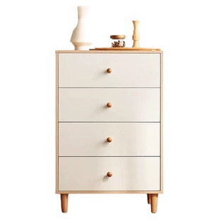 实木五斗柜带腿收纳储物柜子客厅抽屉式现代简约卧室立柜床头柜子