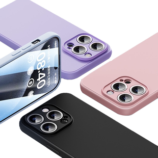 品胜适用苹果17promax液态硅胶手机壳新款iPhone16pro软套15镜头全包iPhone13情侣14pm防摔保护套12高级男女