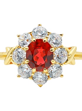 925银培育鸽血红宝石戒指