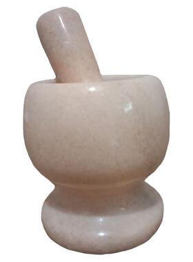 天然石头蒜臼子家用大理石研磨器