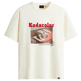 【柯达】HM男装T恤冬季宽松版印花T恤打底衫1315414