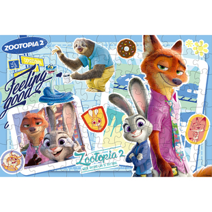 古部疯狂动物城2朱迪尼克拼图6岁以上儿童益智进阶玩具100/200片