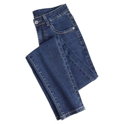 直筒牛仔裤女显瘦弹力棉通勤提臀