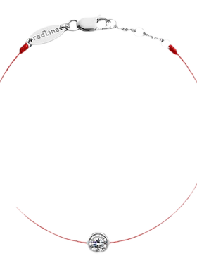 redline/红绳女士2023新款So Pure 0.20克拉圆形钻石金绳制手链