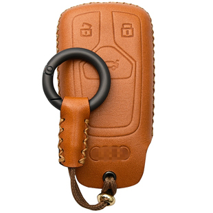 适用奥迪A4L钥匙套奥迪Q5L钥匙套牛皮25款Q7车钥匙扣手工保护套
