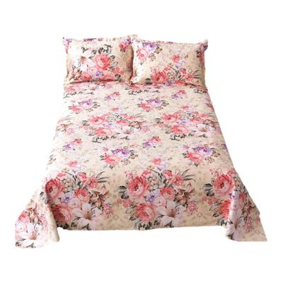 加厚优质老粗布大花床单四季纯棉