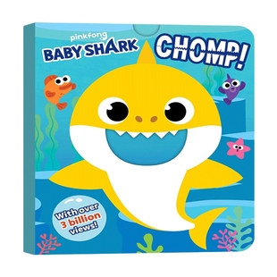 英文原版 Baby Shark Chomp! Crunchy Board Books 鲨鱼宝宝 低幼亲子故事绘本 英文版 进口英语原版书籍