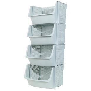 菜篮子置物架厨房放蔬菜收纳架塑料收纳筐家用果蔬水果台面置物筐