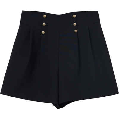 KBNE【商场同款】短裤女纯色休闲裤2025夏新款宽松显瘦高腰西装裤