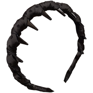 高级感气质波点带齿发箍女高颅顶蓬松头箍百搭洗脸发饰外戴发卡