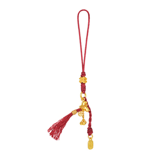 明牌珠宝马上有钱古法黄金摆件 新中式国风足金马年工艺品AFQ0218