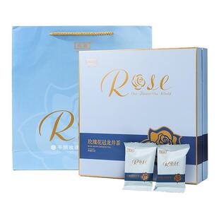 平阴玫瑰花冠龙井茶礼盒装重瓣红玫瑰花干花茶山东特产官方旗舰店