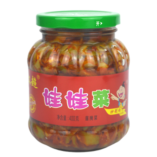 汉超娃娃菜400g瓶装即食酱菜 四川香辣脆嫩儿菜腌菜下饭菜榨菜丝