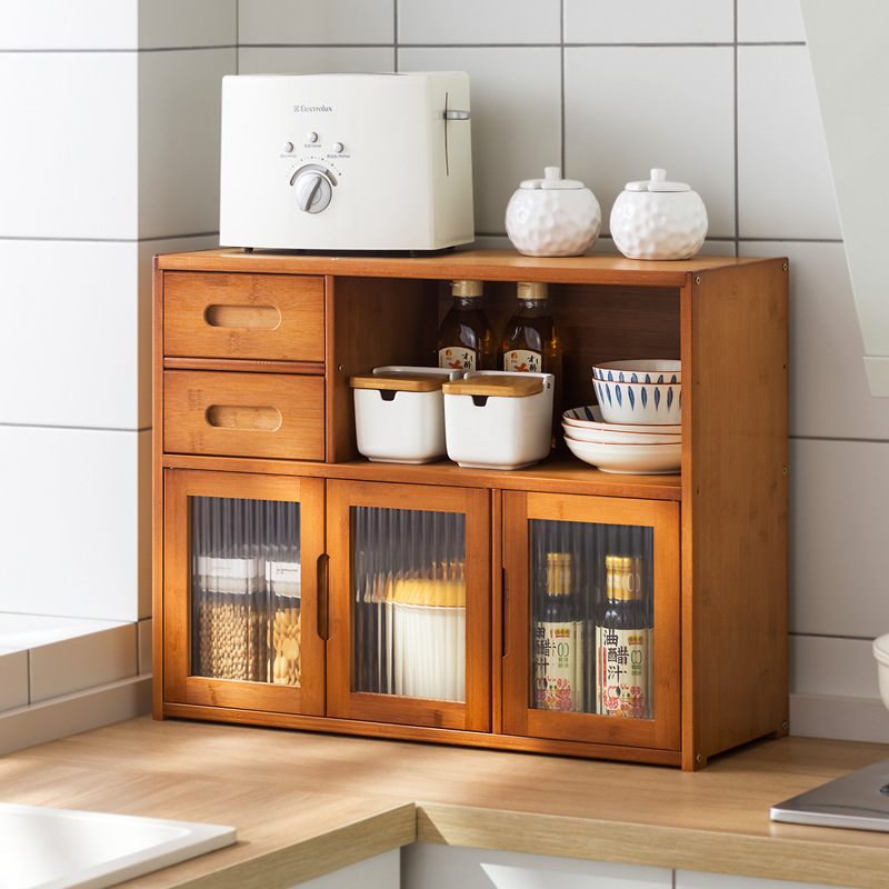 厨房置物架台面碗碟架调味料餐柜子多功能家用储物柜柜桌面收纳边