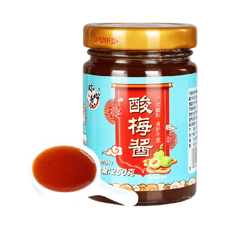 瑞心意酸梅酱青梅子酱家用广东烧鹅烧烤叉烧烤鸭蘸酱潮汕特产调味 特鸭实拍商品图