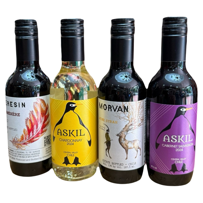 中央山谷葡萄酒真爱MINI版【礼盒装】智利进口迷你小酒187.5ml*6