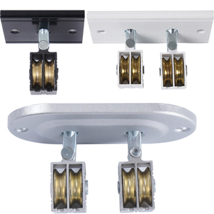 手摇单双杆升降晾衣架万向轮转角器滑轮钢丝绳转向轮通用配件更换