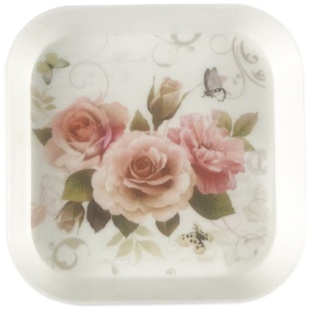 餐饭桌吐骨头碟用装垃圾小盘子塑料残渣盘家用圆方密胺水干果壳盘