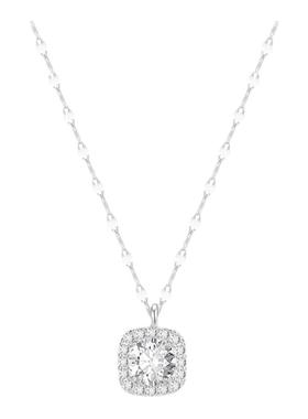 999纯银简约小方糖项链女爆款