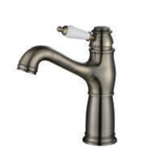 出口英国全铜水龙头洗手盆洗脸盆单把陶瓷手柄复古冷热龙头NP水嘴