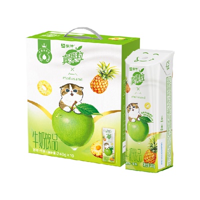 真果粒菠萝苹果味饮品240g×10盒