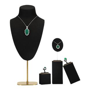 黑色首饰展示架项链展示人像脖子收纳架橱窗陈列道具店铺直播摆件