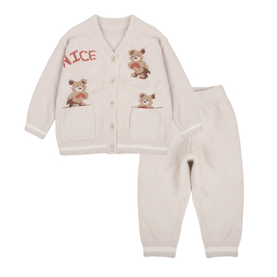 儿童睡衣秋冬家居服男童冬季加厚a类加绒居家服男童半边绒保暖衣