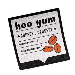 极地雅白特种纸不干胶标签定制咖啡杯logo贴纸印刷烘焙贴纸订制