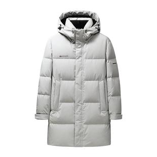 红豆男装加长款羽绒服2025冬季帽子可拆卸青中年高充绒羽绒外套