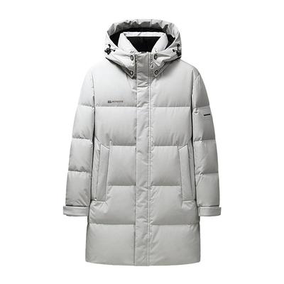 红豆男装加长款羽绒服2025冬季帽子可拆卸青中年高充绒羽绒外套