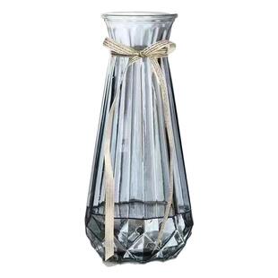 加厚大号花瓶玻璃透明客厅摆件水培植物富贵竹百合插干花陶瓷花瓶