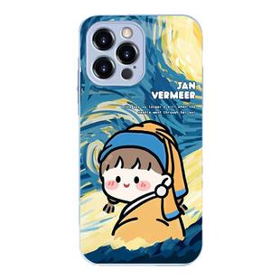 爱因斯坦适用于苹果16梵高华为mate60荣耀80耳环少女小米13oppo手机壳vivoX90玻璃壳K50硅胶软壳防摔