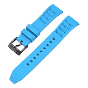 氟橡胶表带19/20/21/22/24MM平头快拆柔软镂空防水运动男女款表带