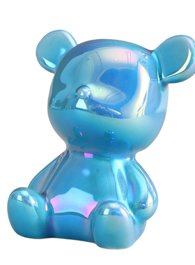 可爱陶瓷暴力熊摆件迷你装饰礼物