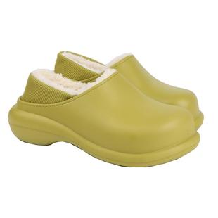 2025新款厚底包跟棉拖鞋女外穿冬季防水加绒保暖松糕跟办公室棉鞋