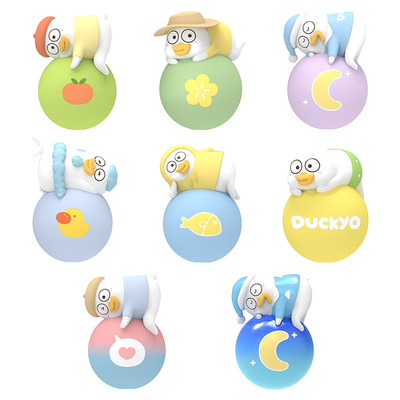 灵动创想小刘鸭萌动球盲盒不倒翁解压创意周边系列礼物办公室摆件