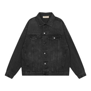 FEAR OF GOD FOG复线ESSENTIALS水洗做旧高街宽松牛仔夹克外套潮