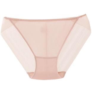 100桑蚕丝低腰法式蕾丝薄款透气抗菌无痕真丝内裤女士三角短裤夏