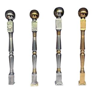 304不锈钢楼梯起步柱大将军柱 1米2扶手立柱方管梯花钛金围栏柱子