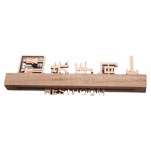 男女卫生间标识牌酒店会所民宿办公室高档门牌实木洗手间创意个性标志牌子公共厕所WC更衣室指示牌导向牌定制