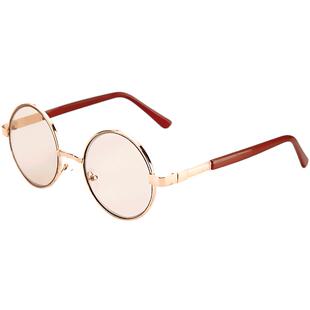 圆形复古太子镜男高清水晶护目平光盲人眼镜朋克太阳镜女师爷墨镜