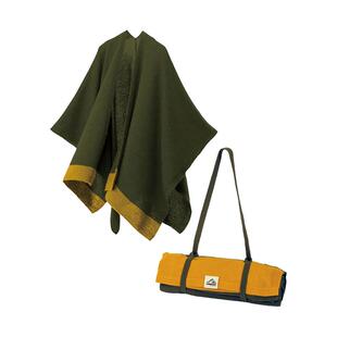 CAPTAIN STAG阻燃斗篷户外露营防火篝火披风山系休闲针织保暖披肩