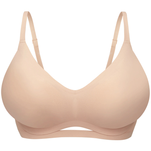 素肌良品猫耳小升杯内衣女聚拢小胸显大无钢圈薄款美背无痕文胸罩