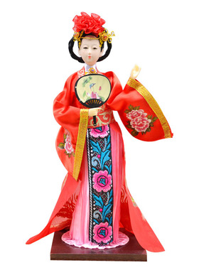 特价四大美女金钗绢人清宫摆件