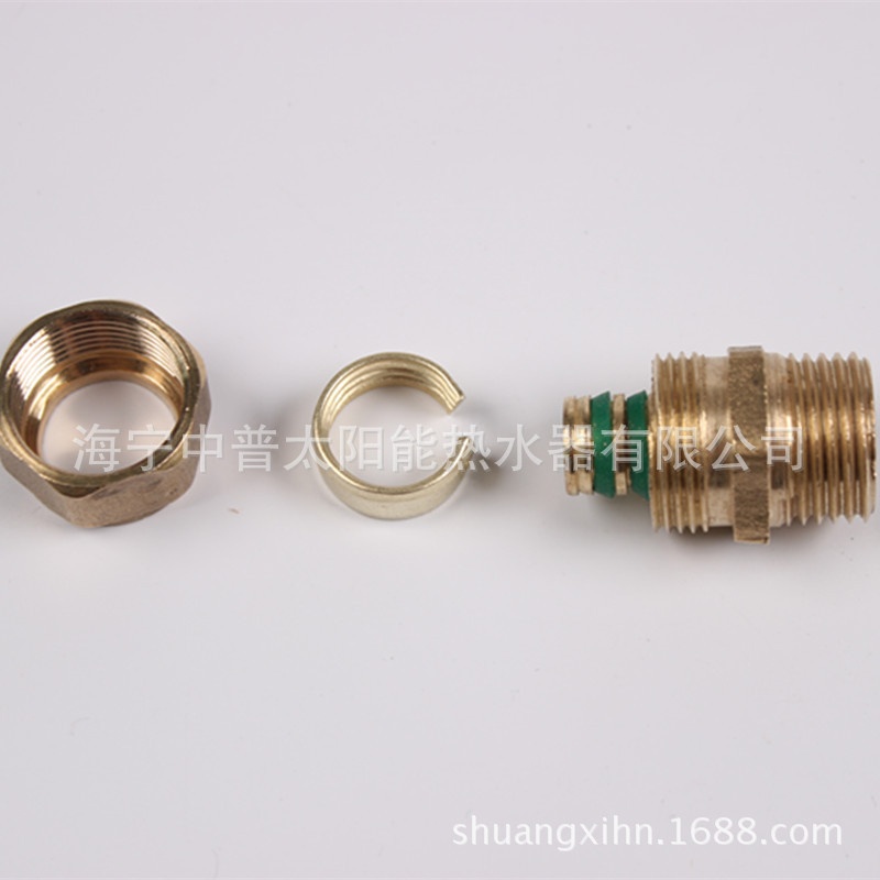 供应太阳能管铜配件 4分外丝直接 中普太阳能热水器配件批发