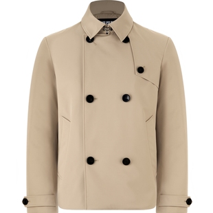 【鹅绒风衣羽绒服】波司登奥莱首创男冬防风短款保暖冬款厚羽外套