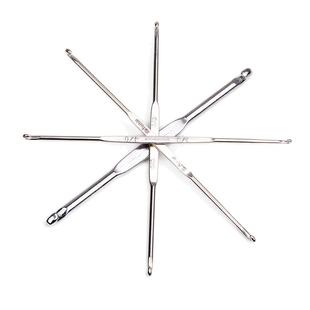 不锈钢双头钩针大小钩头钩针不带舌头钩针毛衣毛线编织勾子包邮