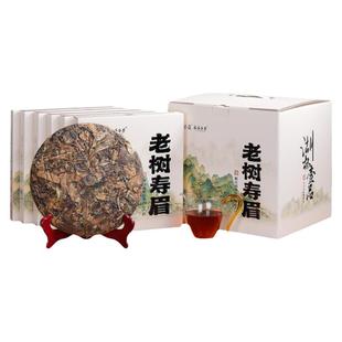 泰美茶镇2018年福鼎白茶磻溪老树一级老寿眉枣香紧压茶饼正品礼盒